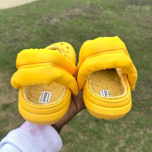 CROCS Classic Lined Neo Puff Clogs Unisex Size M5 W7 Yellow - Picture 15 of 16